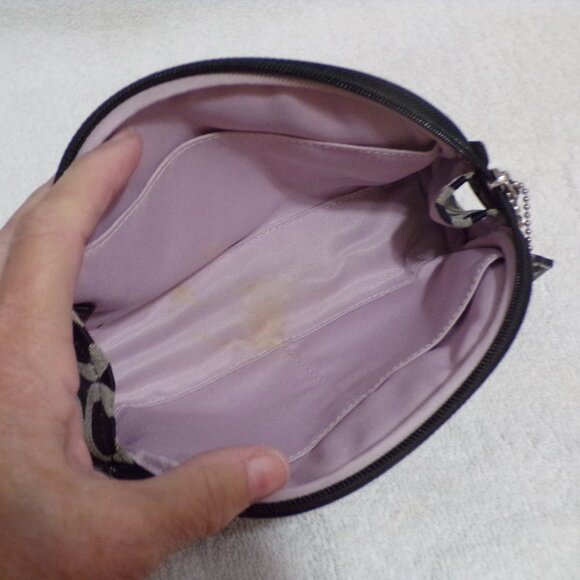 Coach Cosmetic Bag Black & Gray - Picture 3 of 4
